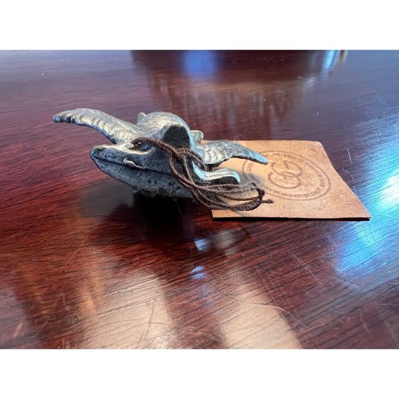 Vintage Pewtie Playmates Pewter Owl George Good Original Tag Hoot Owl - Picture 4 of 6